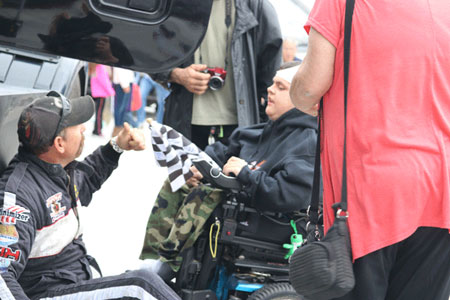 fan in wheelchair